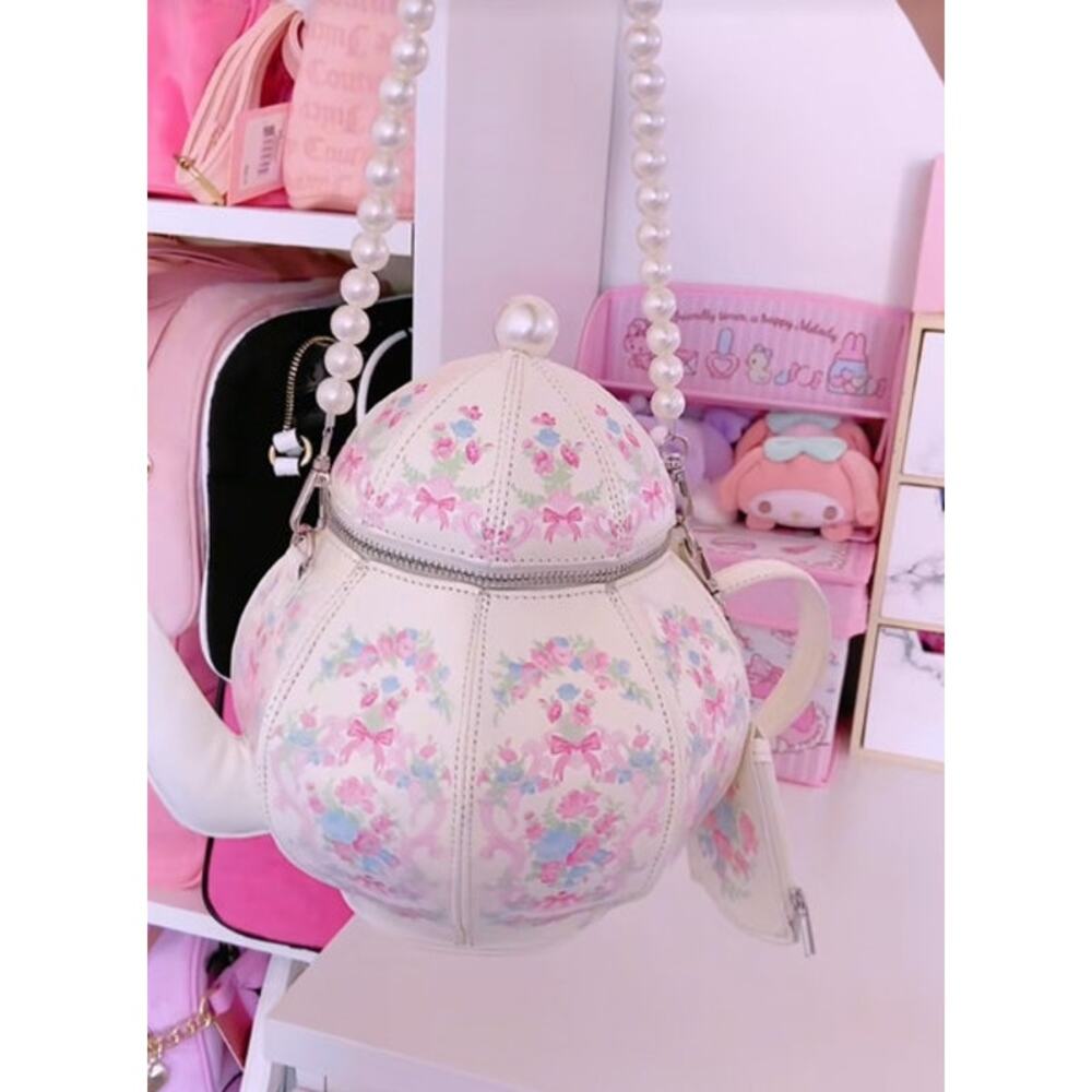 Dolls Kill Sugar Thrillz Tea Society Handbag Regency Teapot Bag Purse Kettle - Picture 5 of 10